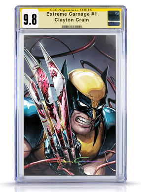 Infinity Signed Virgin CGC 9.8 Signature Series Extreme Carnage #1 Clayton Crain Cover Art