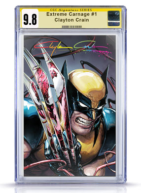 Infinity Murder Signed Virgin CGC 9.8 Signature Series Extreme Carnage #1 Clayton Crain Cover Art