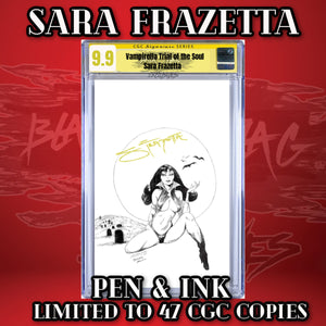 Sara Frazetta Pen & Ink Vampirella Trial for the Soul #1 CGC 9.9 Copy