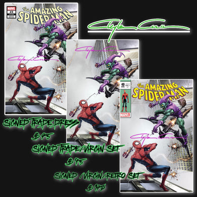 Signed w/COA A/B/C Set Clayton Crain Amazing Spiderman #49 (850)