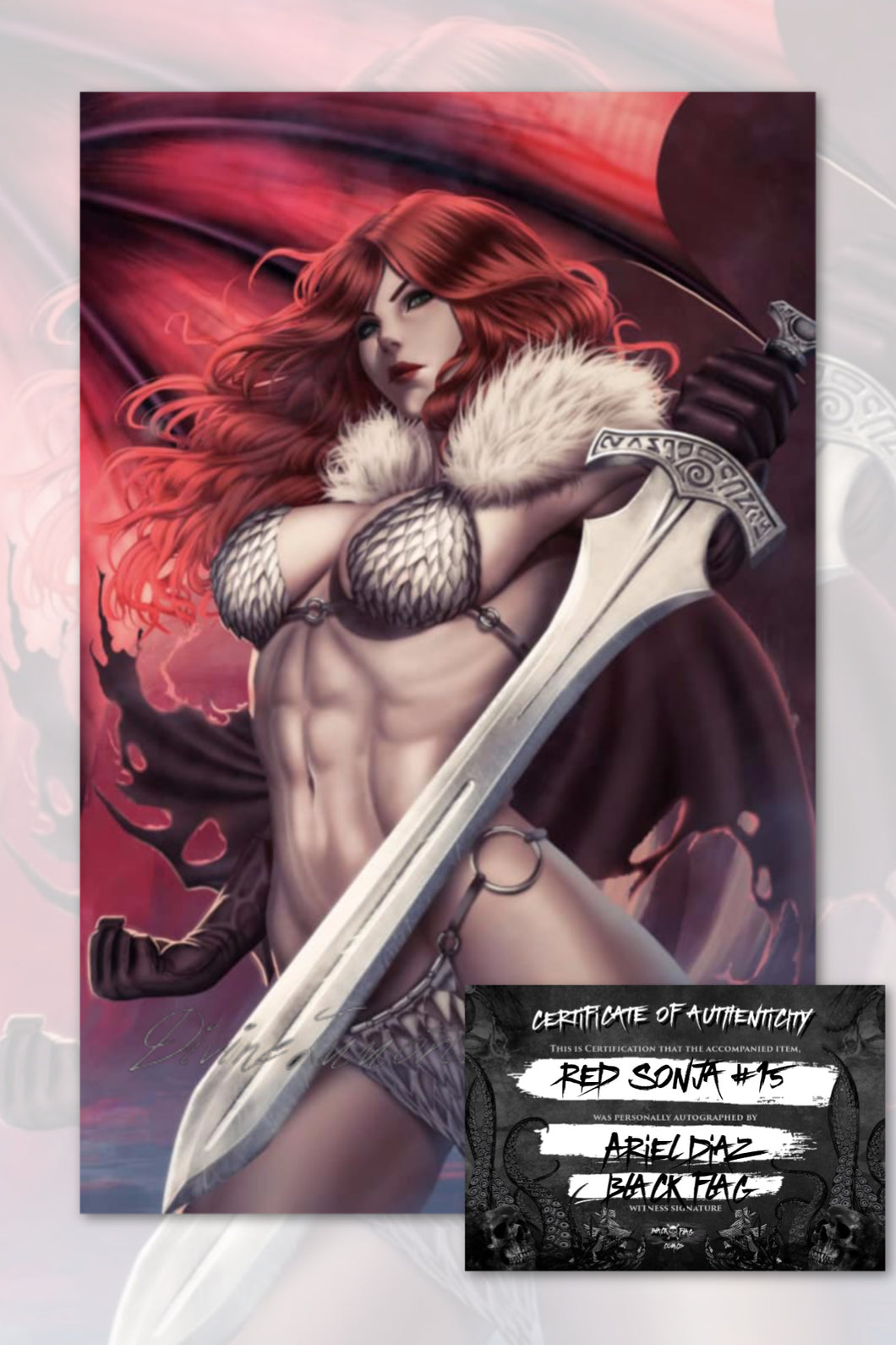 Red Sonja #15 Ariel Diaz Signed COA