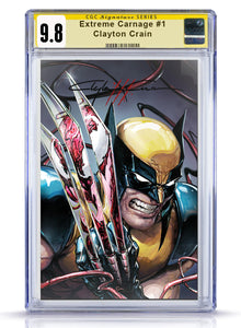 IRON CLAD Claws Out 9.8 Signature Series CGC Extreme Carnage Clayton Crain