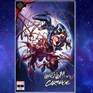 KIB Gwen vs. Carnage #1 Clayton Crain Cover Art