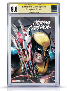 Infinity Signed Trade CGC 9.8 Signature Series Extreme Carnage #1 Clayton Crain Cover Art