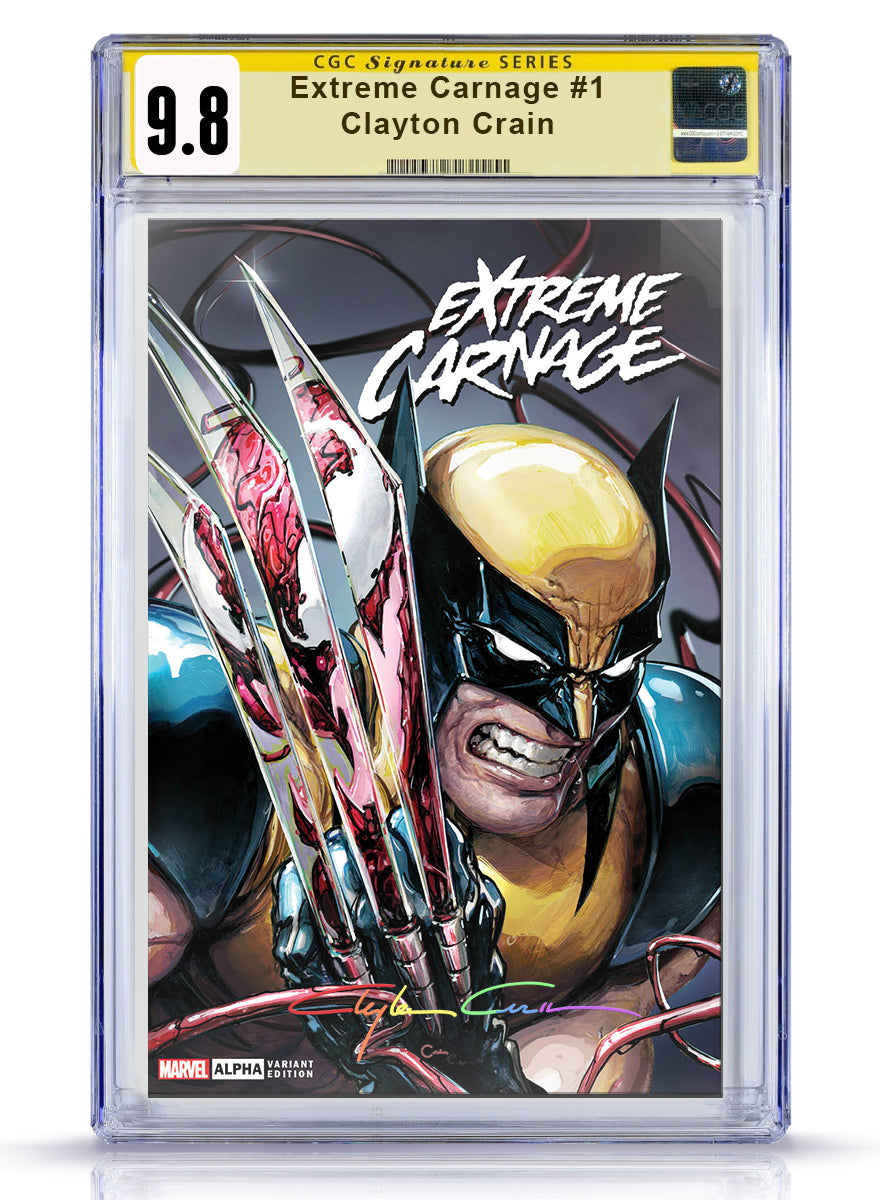 IC Infinity Signed Trade CGC 9.8 Signature Series Extreme Carnage #1 Clayton Crain Cover Art