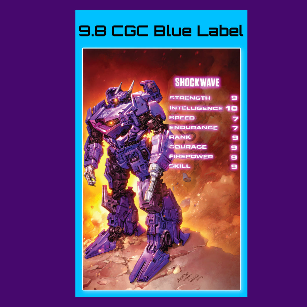CGC Blue Label 9.8 Transformers: Escape #1 Raymund Bermudez Art