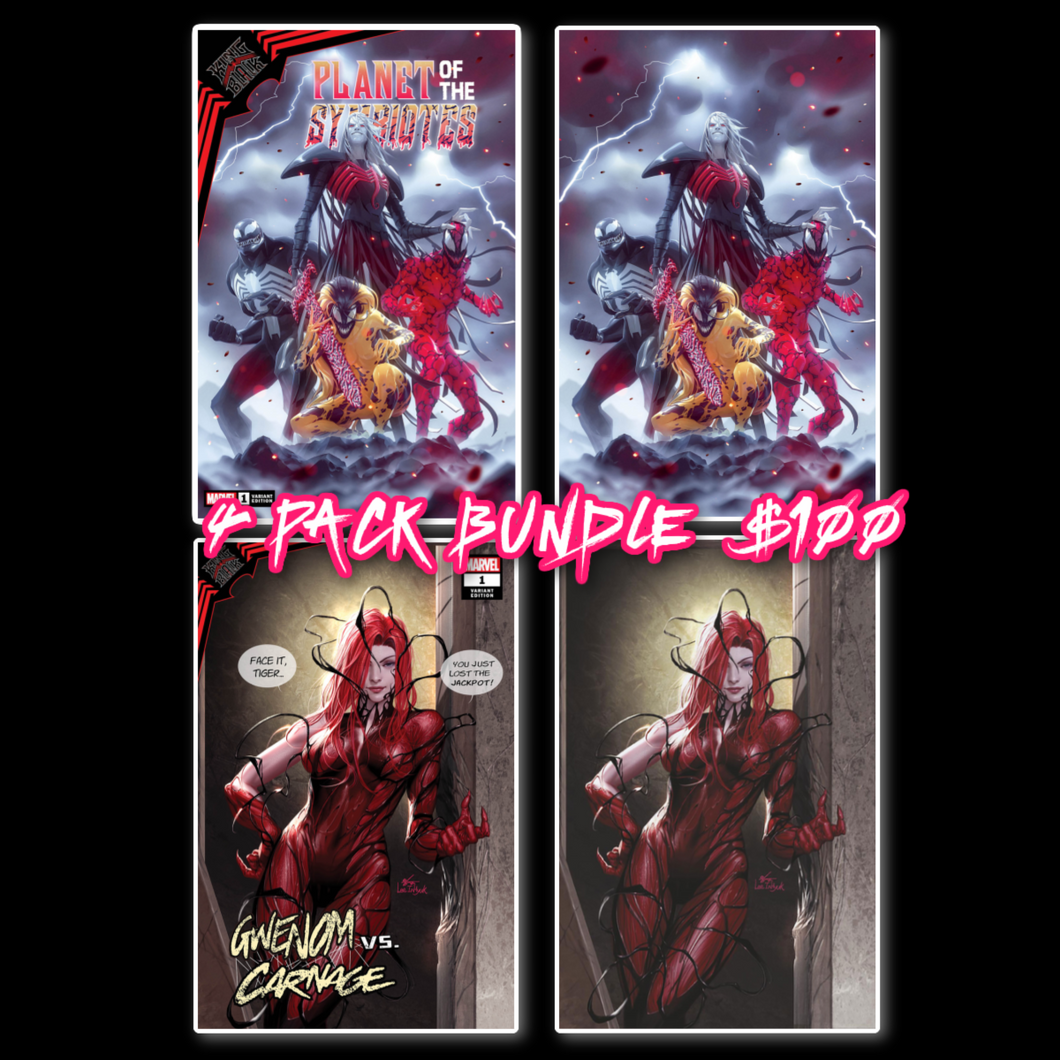 Symbiote 4 Pack Bundle Gwen vs Carnage & Planet of the Symbiotes Sets