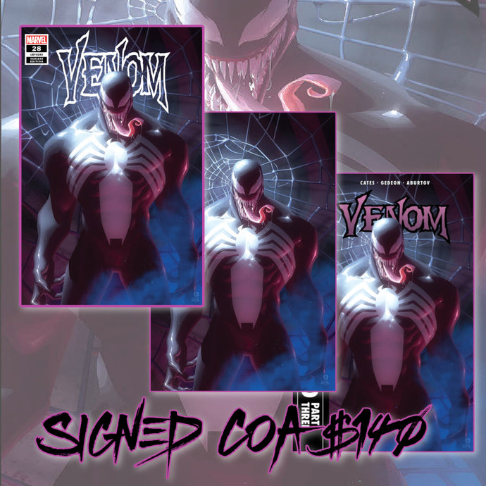 Venom #28 Signed w/COA Three Pack Covers