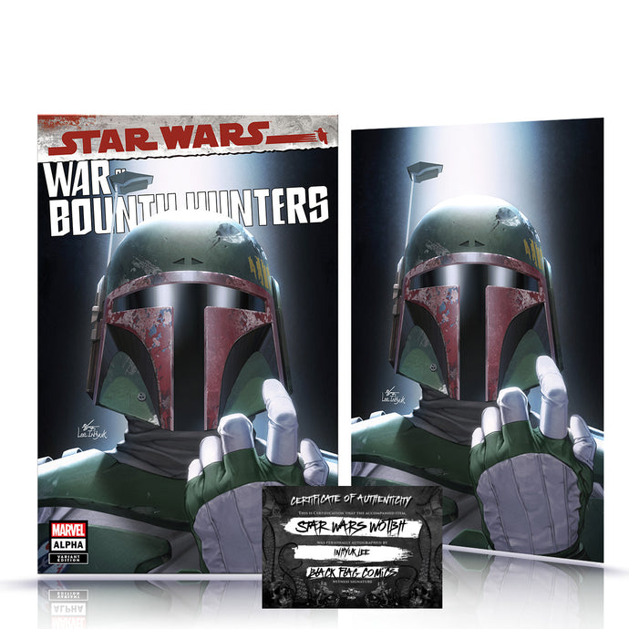 IN STOCK Signed w/COA Star Wars: War of the Bounty Hunters #1 Inhyuk Lee Cover Art