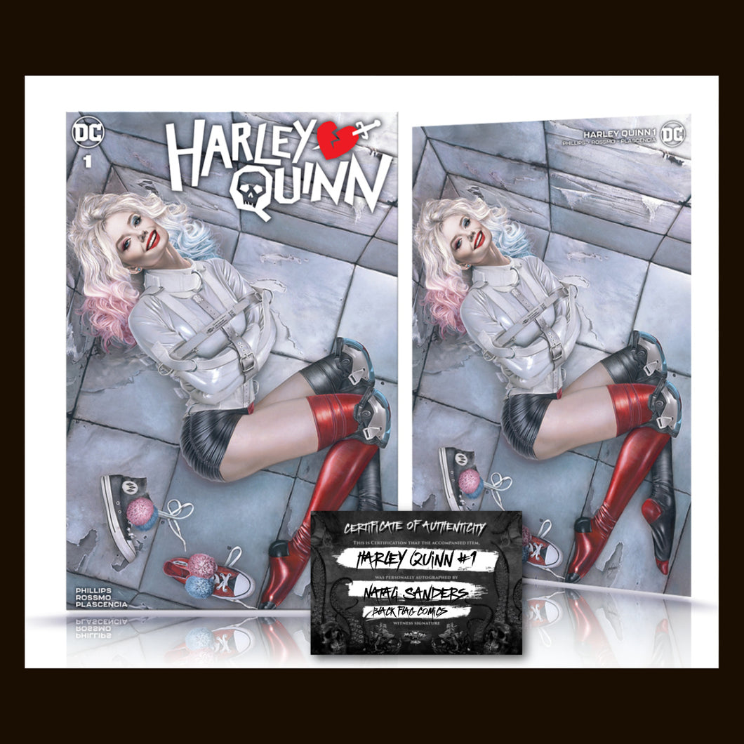 Signed w/COA Harley Quinn #1 Natali Sanders