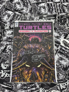 Teenage Mutant Ninja Turtles #77 Cover B Signed and Remarked by Kevin Eastman
