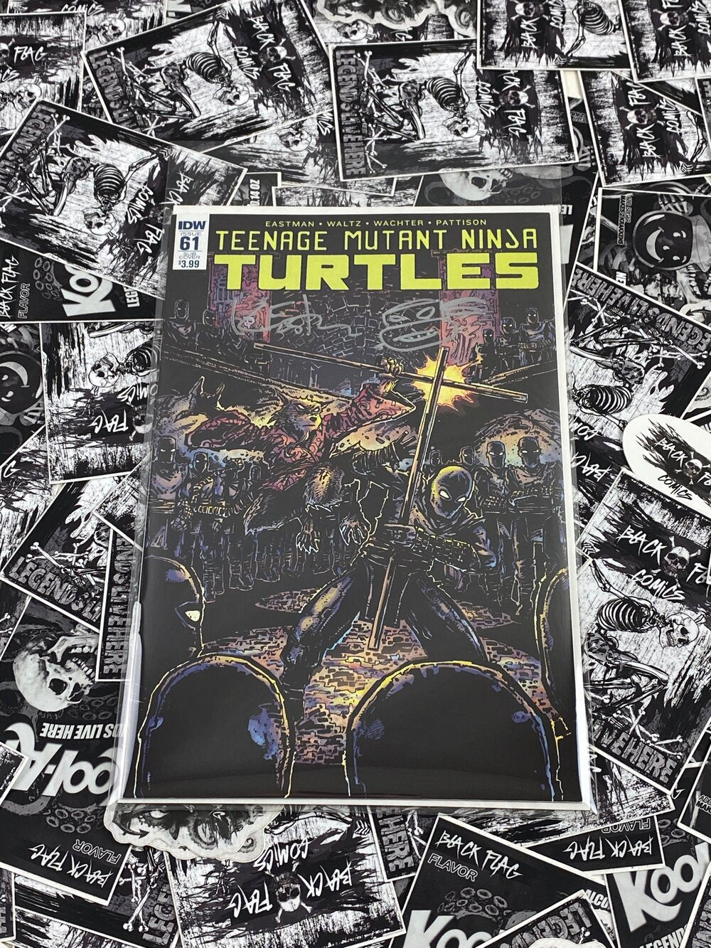 TMNT #61 Sub Cover Signed and Remarked by Kevin Eastman