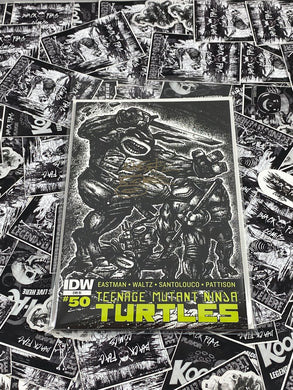 TMNT #50 1:10 Jack Kirby Variant Signed and Remarked by Eastman