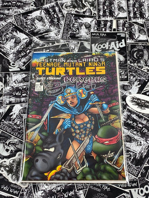 Teenage Mutant Ninja Turtles #8 Starring Cerebus Signed and Remarked by Kevin Eastman