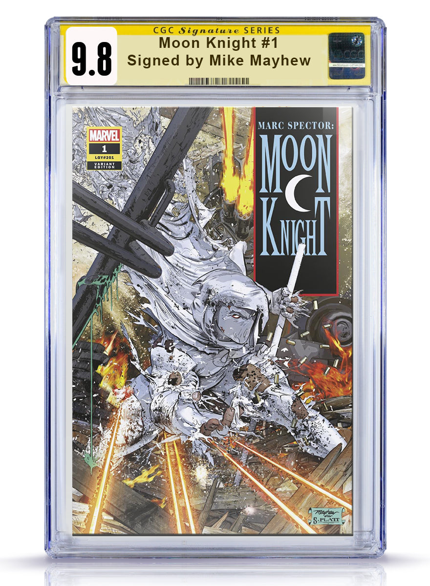 CGC Signature Series MoonKnight #1 Mike Mayhew Cover A Trade 9.8