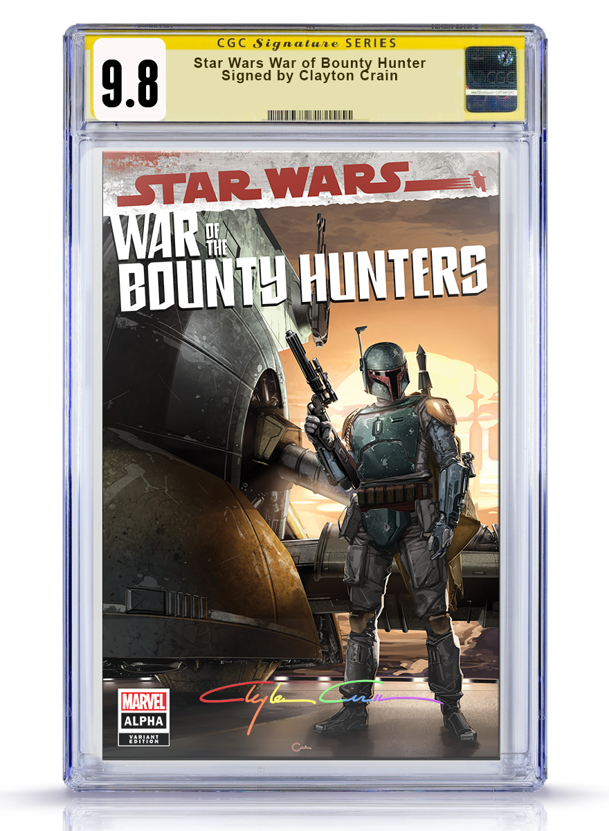 CGC Signature Series 9.8 Trade Dress Infinity Star Wars War of the Bounty Hunter Alpha #1 Crain
