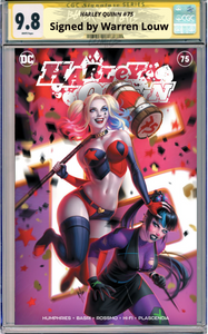 Harley Quinn #75 Warren Louw CGC 9.8 Signature Series Cover A