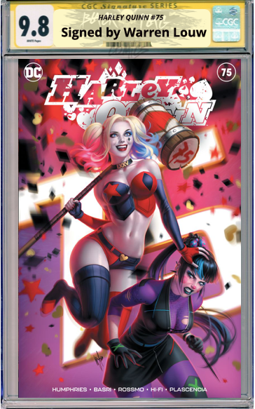 Harley Quinn #75 Warren Louw CGC 9.8 Signature Series Cover A