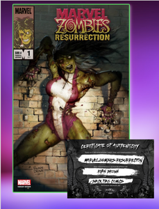 SIgned/COA Ryan Brown Marvel Zombies Resurrection #1