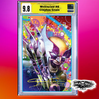 CGC Signature Series 9.8 Claws Out Wolverine #8 Third Eye Black Light Homage